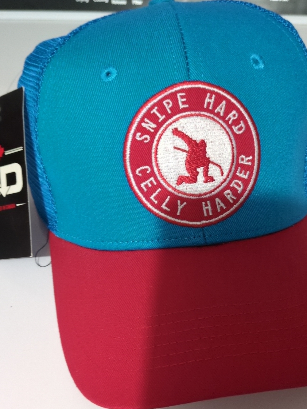 Kids Two-Tone Trucker Cap - Teal & Red
